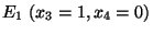 $E_1\
(x_3=1,x_4=0)$