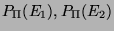 $P_{\Pi}(E_1),P_{\Pi}(E_2)$