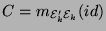 $C=m_{{\cal E}_k'{\cal E}_k}(id)$