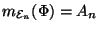 $m_{{\cal E}_n}(\Phi)=A_n$