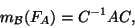 \begin{displaymath}m_{{\cal B}}(F_A)=C^{-1}AC,\end{displaymath}