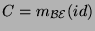 $C=m_{{\cal B}{\cal E}}(id)$