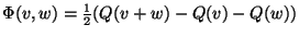 $\Phi(v,w)=\frac{1}{2}(Q(v+w)-Q(v)-Q(w))$