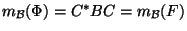 $m_{{\cal B}}(\Phi)=C^*BC=m_{{\cal B}}(F)$