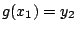 $g(x_1)=y_2$